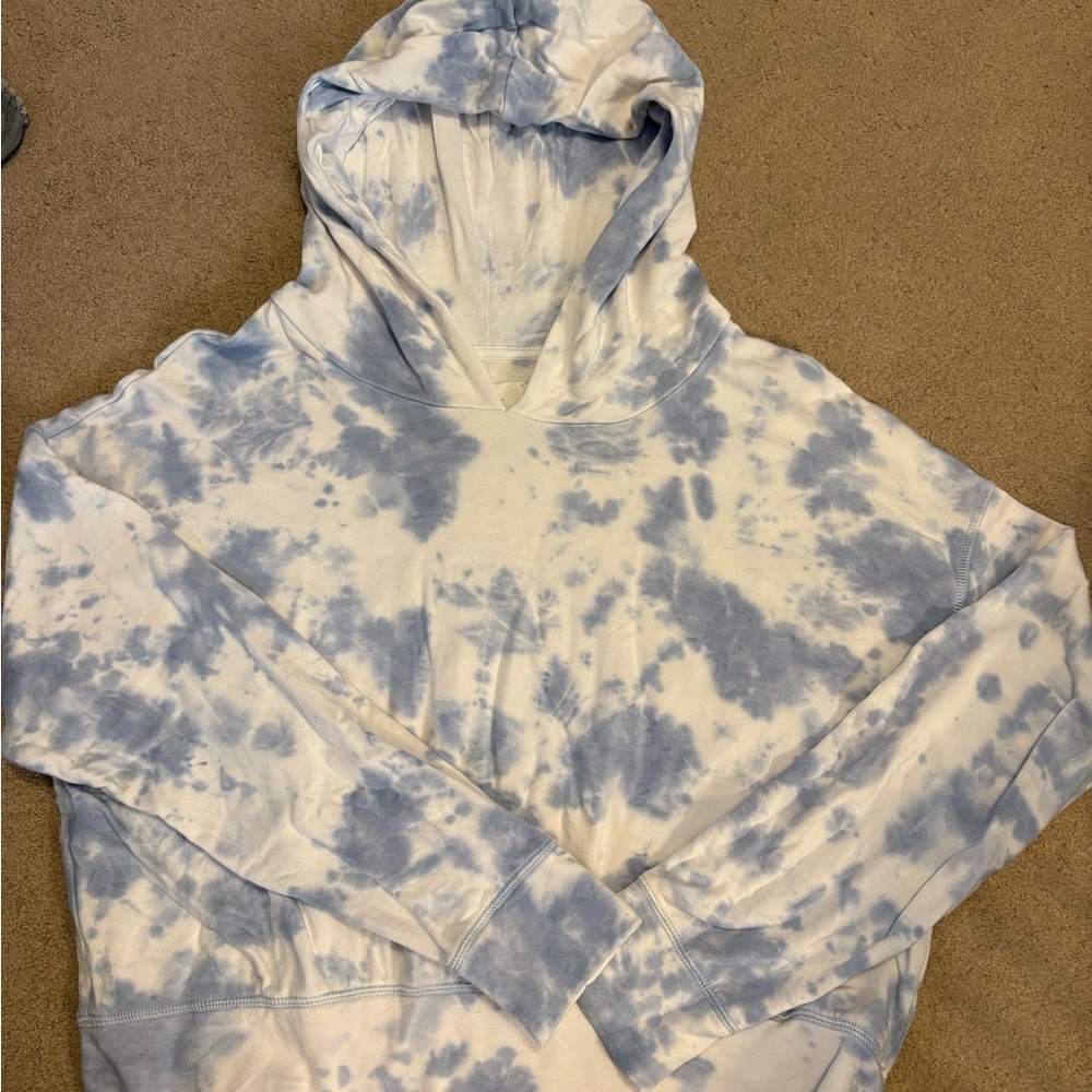 Offline Tie-Dye Blue and White Women's Hoodie